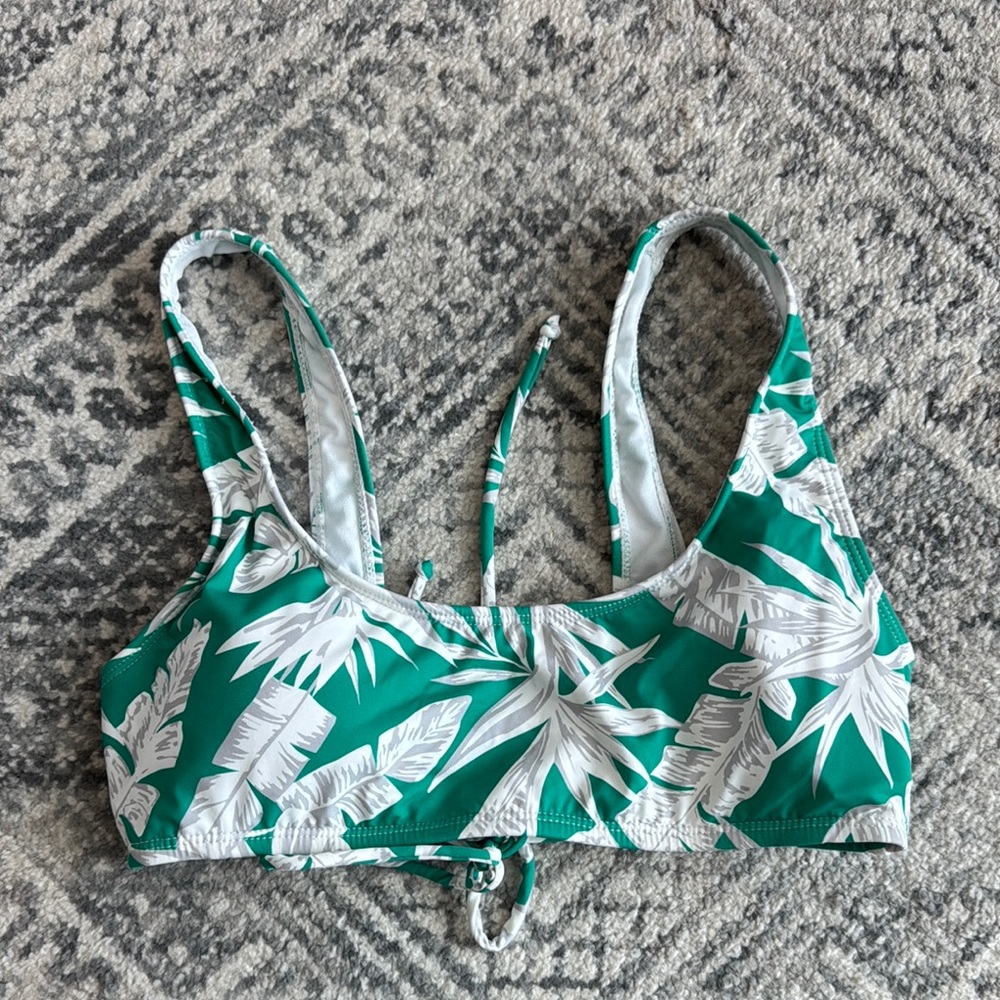 Daniel Cremieux Green and White Bikini Top